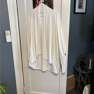 Athleta Cream Ribbed Top